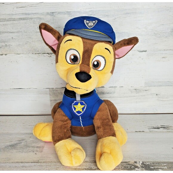 Nickelodeon Paw Patrol CHASE Police Dog Plush Stuffed Animal Toy 11" - Picture 1 of 7
